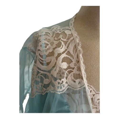 Intuitions Vintage Peignoir Set Large Sheer Nylon Free S/H Off - Picture 3 of 6