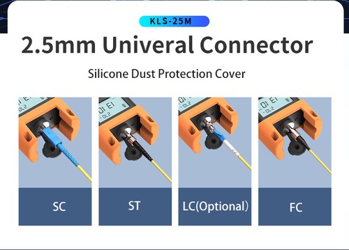 Fuente de luz de fibra óptica KomShine KLS-25 mini tipo 850/1300/13100/1550/1490 nm - Imagen 6 de 33