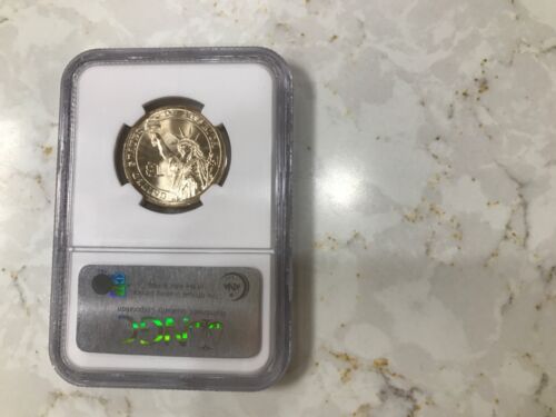 2007 GEORGE WASHINGTON DOLLAR,ERROR MISSING EDGE LETTERING,CERTIFIED NGC MS 65 - Picture 2 of 3