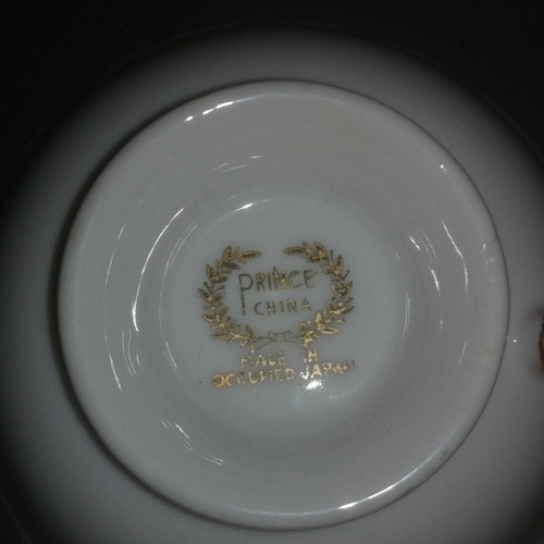 Tazza da tè vintage Prince China dipinta a mano fiore viola rosa Giappone occupato - Foto 5 di 5