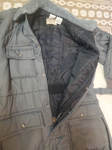 Walls VTG Gray Blizzard Pruf Insulated Coveralls Large Short 42-44 Work/Skiing - Picture 7 of 10