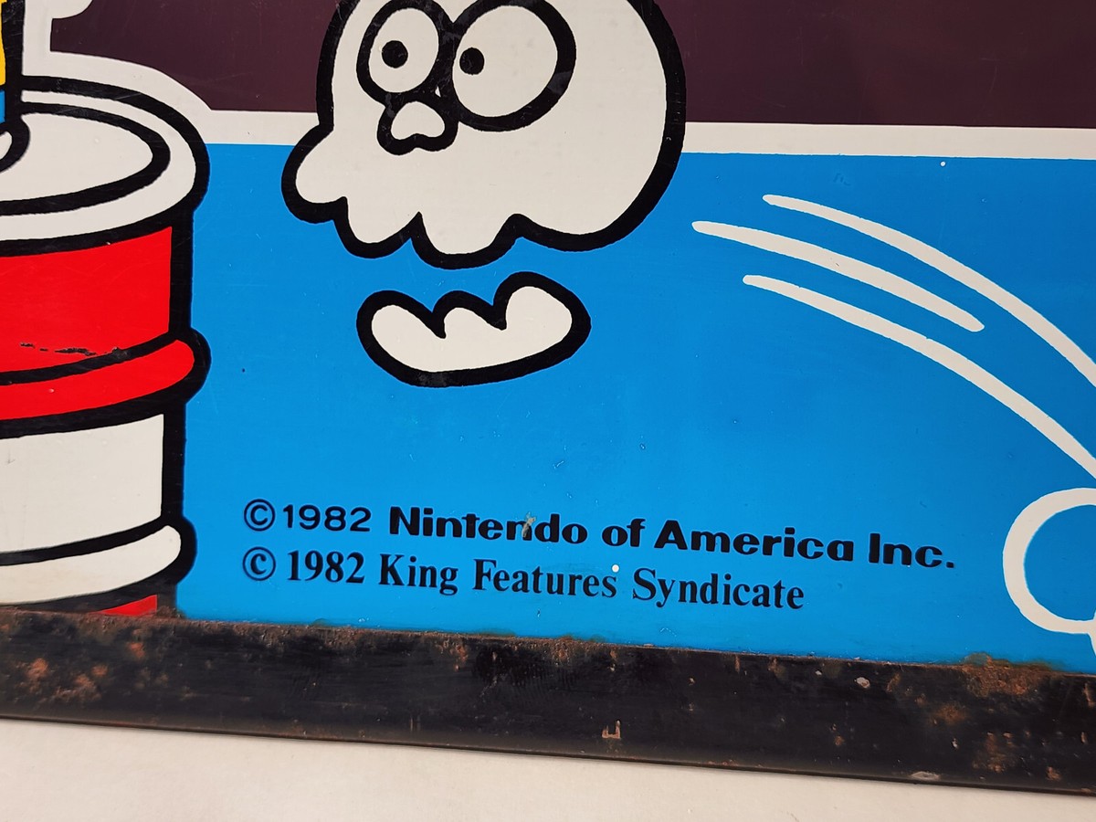 1982 Nintendo King Features Syndicate Popeye Arcade Marquee