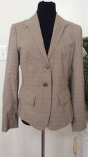 NWT Jones New York WMNS Beige Stripe Polyester Blend Blazer Jacket Sz 8 Ret. 179