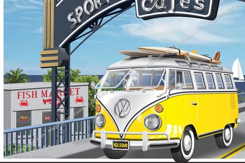 Santa Monica,pier,surf,city,VW,Volkswagen,wagon,bus,van,surfing,safari - Picture 2 of 2