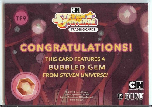 Steven Universe Fabricated Bubbled Gems Card #TF9 Orange Gem Monster Cryptozoic - Picture 2 of 3