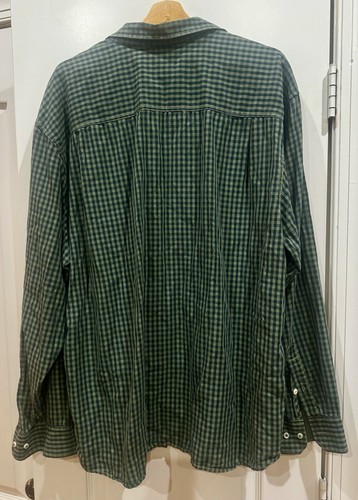 Tommy Bahama Jeans langärmliges grün kariertes geknöpftes Herrenhemd XX Large - Bild 2 von 3