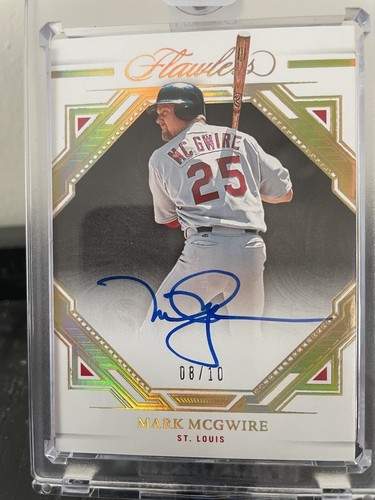 2023 Panini Flawless Mark McGwire Shadow Signatures Gold # 8/10 St. Louis Cards - Picture 2 of 3