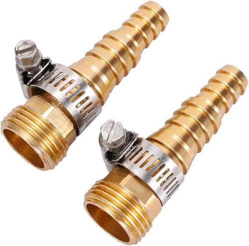 Universal Male Thread 5/8 3/4 1/2 Inch Garden Hose Repair Mender with Clamps - Picture 12 of 12