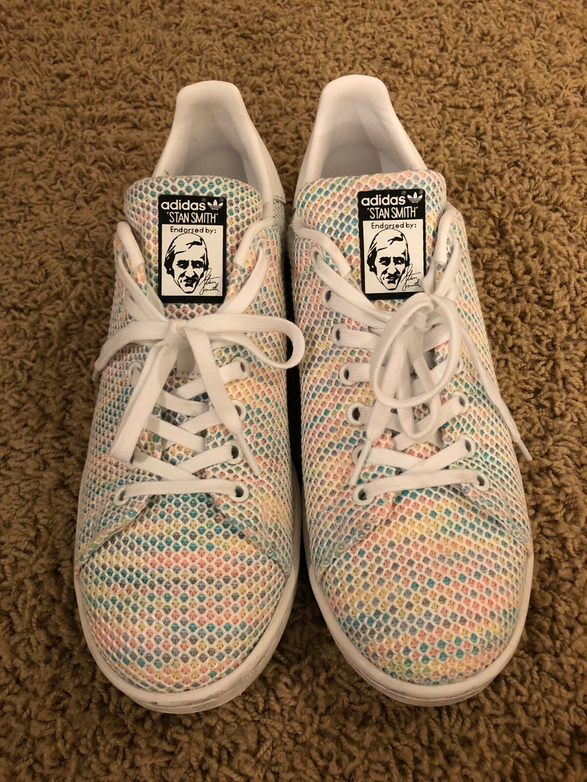 Sz Men's PK Multi Rainbow Multicolor Smith Stan Adidas 10 Sz Men's PK Multi Rainbow Multicolor Smith Stan Adidas 10