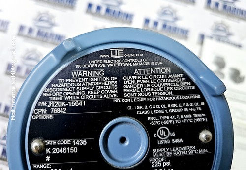 UNITED ELECTRIC J120K-15641 DIFFERENTIAL PRESSURE SWITCH 5 TO 80 "WCD - Picture 8 of 24