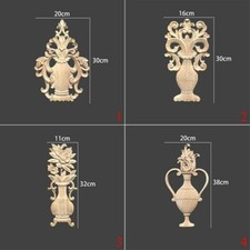 Holz Geschnitzt Inlay Wandleuchte Möbel Tür Wand Ornament Aufkleber Craft Retro