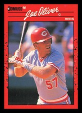 Joe Oliver #586 1990 Donruss Cincinnati Reds Baseball