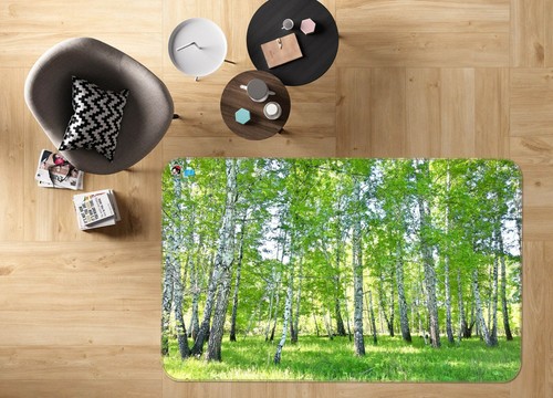 3D Green Poplar Forest NAO8918 Game Rug Mat Elegant Photo Carpet Mat Fay - Picture 1 of 5