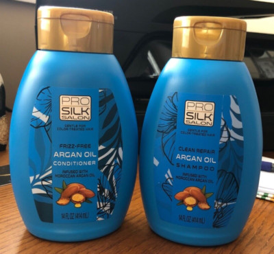 PRO SILK SALON MOROCCAN ARGAN OIL Shampoo & Conditionrer set 14 oz. each