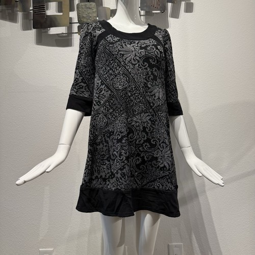 Eva Franco schwarz grau Kleid Baumwolle Wollmischung Größe 4, y2k Stil - Bild 2 von 19