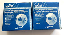 2 Leviton Porcelain Lampholder W/ Pull Chain & Grounding Outlet 660W 125V White