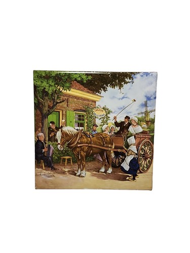 Ter Steege Art Tile Trivet Hulde Bruidspaar Just Married Dutch Taver Holland - Picture 1 of 5