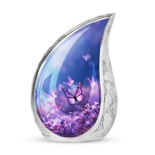 Teardrop Urn - Butterfly Miniature Urn - Cremation Urn For Human Ashes