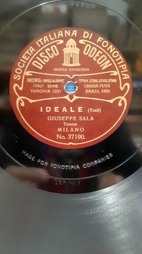 GIUSEPPE SALA Brown Odeon 37189/90 OPERA 78RPM - Tosti Ideale - Gounod Ave Maria - Bild 2 von 2