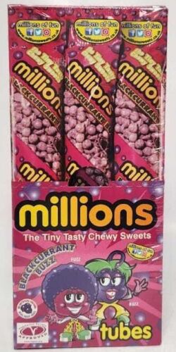 MILLIONS Chewy Sweets Tubes Boxes 12 X 6 Flavorful Choices Vegetarian Certified - Picture 28 of 29