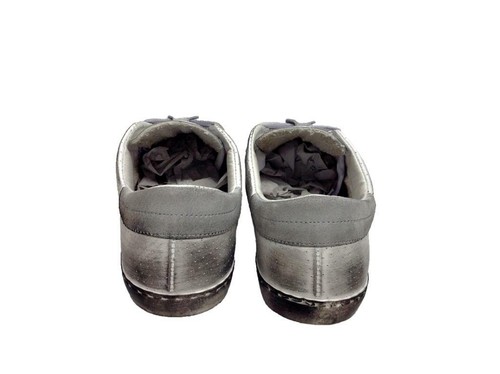 scarpe sneakers basse pelle traforata bianco grigio Via Condotti stella sfumato - Foto 2 di 5
