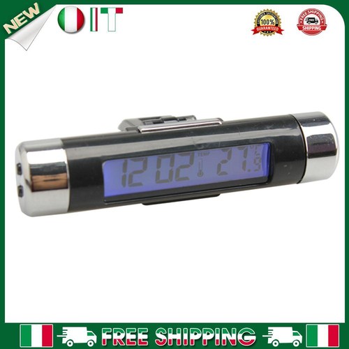  Blue Back Light Digital Car Clock Thermometer LCD Display Air