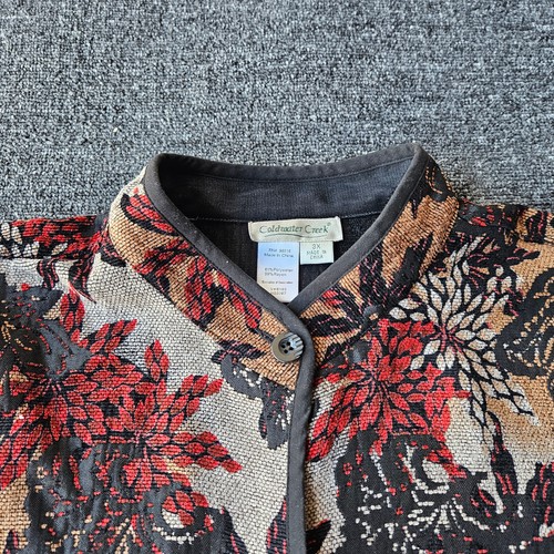 Coldwater Creek Shacket Womens 3x Button Up Coat Floral - Picture 3 of 8