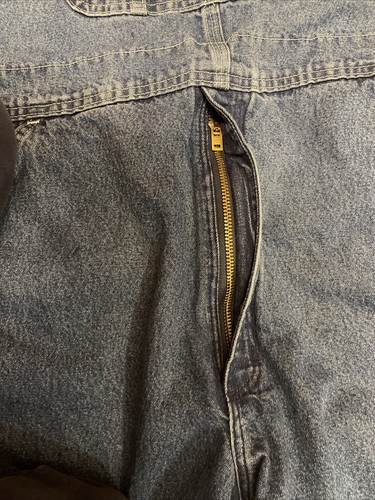 Salopette jeans da lavoro vintage anni 80 Carhartt denim bavaglino taglia 36x30 - Foto 6 di 12