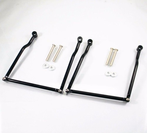 Black Saddlebag Support Bar Mount Bracket Cruiser Chopper Rebel Shadow Vulcan VN - Picture 6 of 7