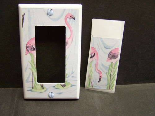 PINK FLAMINGO IMAGE #5 HOME DECOR LIGHT SWITCH COVER PLATE OR OUTLET - Picture 6 of 20
