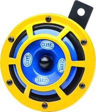 12V High Tone / Low Tone Twin Horn Kit , Yellow Protective Grill, 2 Horns