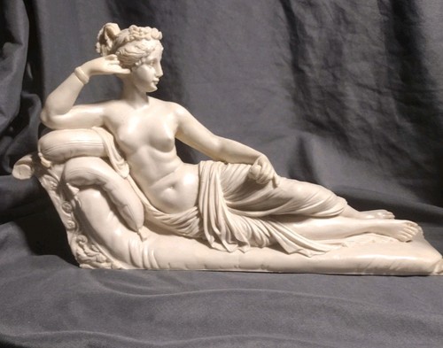 13" Pauline Borghese Bonaparte Venus Victrix (Canova) Vintage Marmor Verbund - Bild 2 von 24