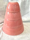 Vintage 1950's Mid Century  Pyrex Pink Mixing Bowl Complete Set 401 402 403 404