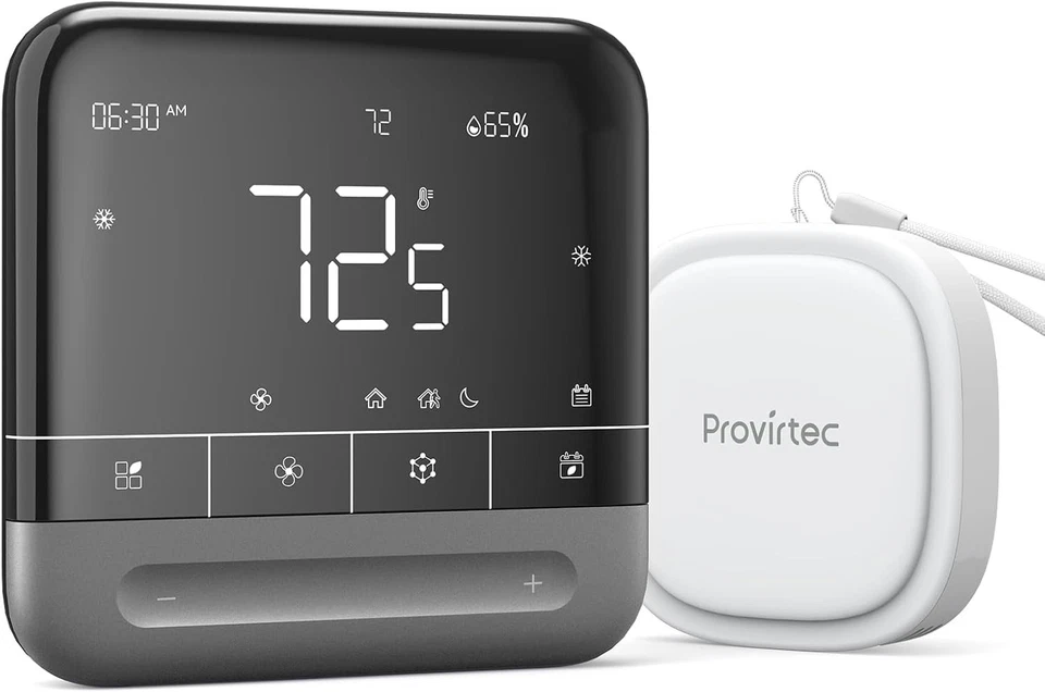 Touchscreen Smart Thermostat with Auto-Away Mode & Thermo-Hygrometer Included - Image 3 of 4