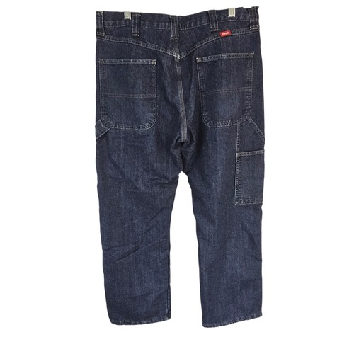 Jeans da falegname Wrangler foderato in pile uomo 34x30 blu abbigliamento da lavoro - Foto 7 di 11