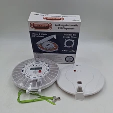 Med-E-Lert Locking Automatic Pill Dispenser 6 Alarm Setting Auto Dispenser + Key