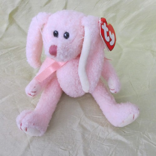 Strawbunny ~TAG pink TY Plüsch BUNNY RABBIT Erdbeere PINK du kitzelst mich 1993 - Bild 1 von 10