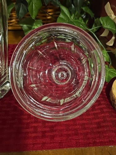 Vintage Antique Indiana Glass Apothecary Pharmacy Jar Heavy Panel Dome Lid Tall - Picture 8 of 9