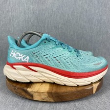 Hoka One One Clifton 8 Shoes Womens Size 8.5 Blue Sneakers Running Athletic
