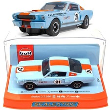 Scalextric C4570 Shelby Mustang GT350 Gulf 1/32 Slot Car DPR