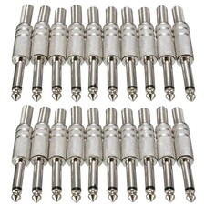 1/4in Mono TS Male Plug Solder Audio Cable With Spring Cable Protection