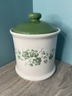 Corelle Callaway Green Ivy Large Canister With Lid by Jay Import Co. 7” Vintage