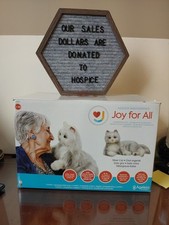 NEW JOY FOR ALL Silver Cat White Interactive Companion Realistic Toy Lifelike