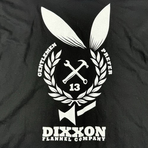 Camiseta para hombre Dixxon 2XL negra con logotipo gráfico manga larga "los caballeros prefieren" EE. UU. - Imagen 10 de 11