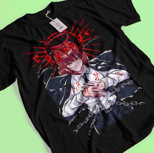Chainsaw Man Makima T-Shirt Asa Aki Anime Denji Shirt Power Tshirt All Size Tee