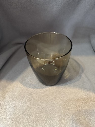 LIBBEY CLASSIC SMOKE MOCHA Brown Double Old Fashioned 4" VTG 1960s