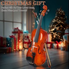 Glarry Maple Wood 4/4 Size Acoustic Violin Fiddle Set for Beginner Students