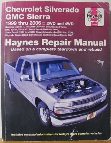 Haynes Repair Manual 24066 Chevrolet Silverado & GMC Sierra 1999-2006 2WD 4WD - Picture 1 of 2