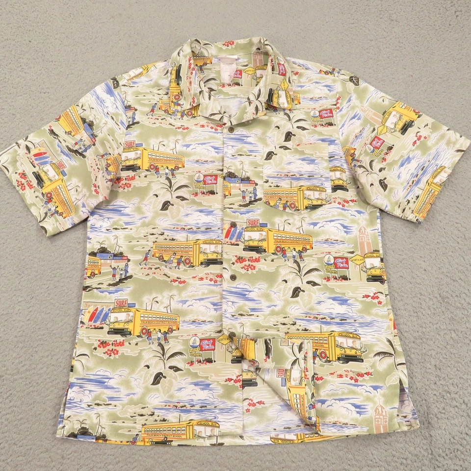 Camisa Hawaiana DE COLECCIÓN Mediana Conductor de Autobús Escolar Florida Turnpike Palm Loop Para Hombres Foto 3 de 4