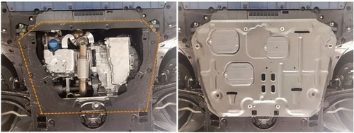 Protector contra salpicaduras de motor a prueba de óxido debajo de la carrocería guardabarros para Honda CIVIC 2022 1,5 T EE. UU. - Imagen 4 de 17